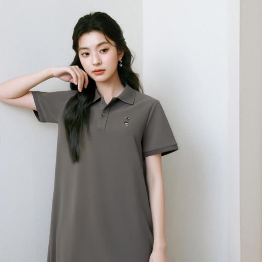 【商场同款】【萌宠系列】诗凡黎猫咪刺绣POLO裙25夏新款简约连衣裙3G4690821 商品图3