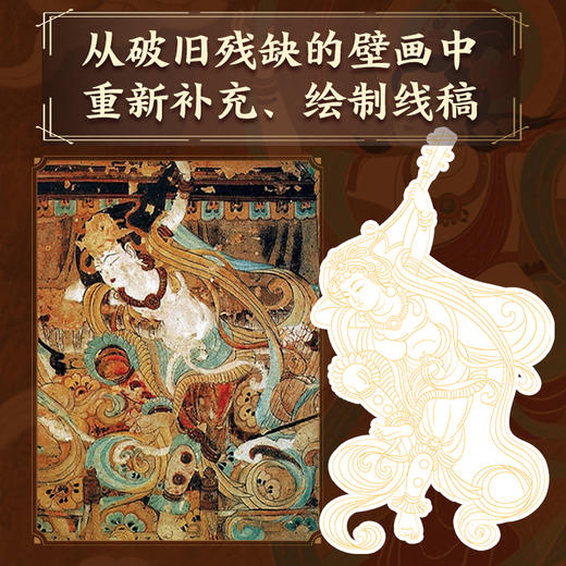 东方如是绘纹饰篇人物篇敦煌壁画线稿描摹画本描红工笔画临摹画册 商品图4