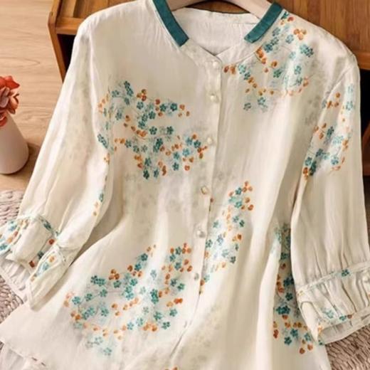 新款减龄显瘦洋气衬衫上衣高级感阔腿裤子两件套 商品图1