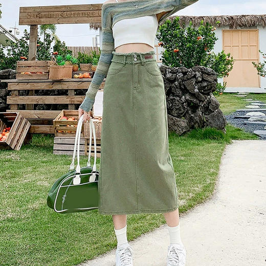 裁缝学苑AS510牛仔半身裙纸样女装中长款开叉包臀裙子样板 商品图3