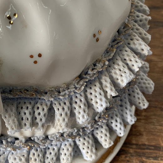 日本昭和时期KATO KOGEI蕾丝瓷偶音乐盒 商品图3