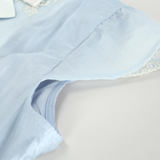 QF8A3斯尔丽25夏款优雅浪漫赫本风配编制腰带度假短袖连衣裙 商品图7