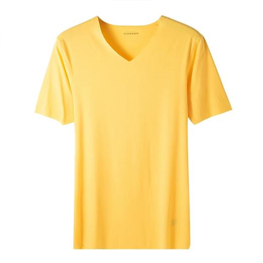 SCHIESSER/舒雅铂雅男士高端海岛棉V领短袖上衣(随型裁)95/0354M 商品图5