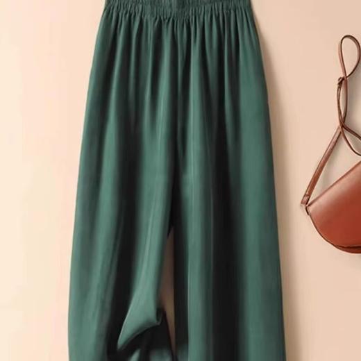 新款减龄显瘦洋气衬衫上衣高级感阔腿裤子两件套 商品图2