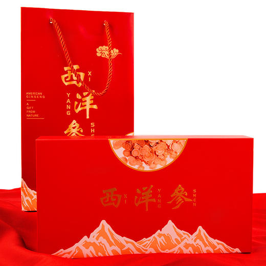西洋参100克6瓶玻璃礼盒装送礼 六管花旗参软枝片批发一件代发 商品图2