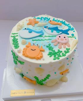 狮子家-海洋世界主题 生日蛋糕 纪念日蛋糕 聚会 仪式感必备 健康甜品