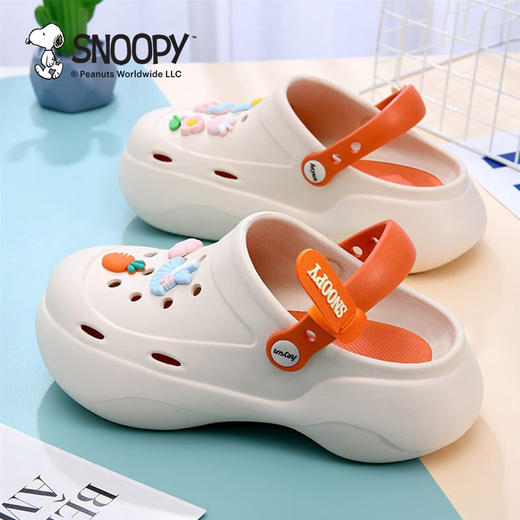 【秒杀】SNOOPY史努比童鞋儿童拖鞋洞洞鞋夏季新款女耐磨缓震家居休闲时尚凉拖鞋33-40 商品图3
