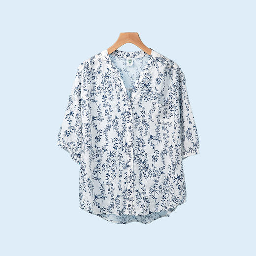 碎花棉纱衬衫 商品图1