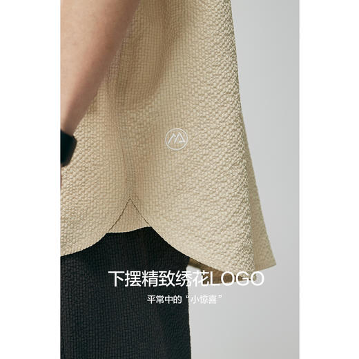 棉仓363804004-宽松落肩轻量泡泡纱户外风短袖衬衫 商品图4