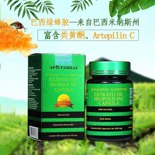 APIS FAMILIA巴西蜂胶软胶囊 原装进口 APIS高浓度绿蜂胶液 保健品礼盒  高浓度绿蜂胶1瓶（CDF） 商品图0