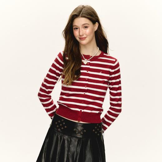 Ariseism 美式复古针织衫女2025春季新款内搭打底修身上衣 商品图4