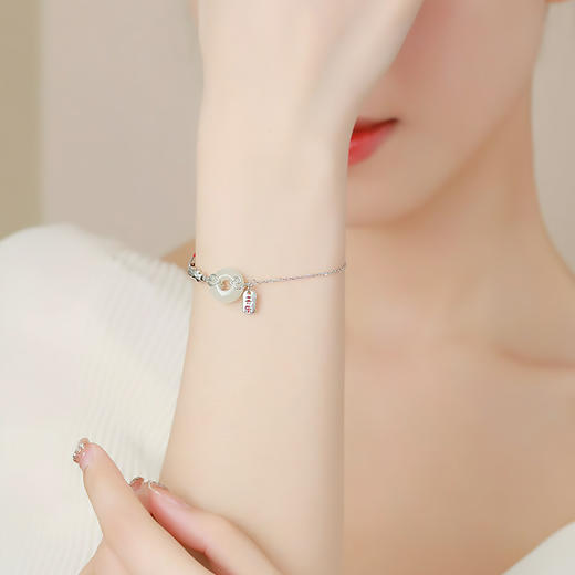 Winy925银岁岁平安红绳玉髓 手链配证书送女友闺蜜节日礼物 商品图2