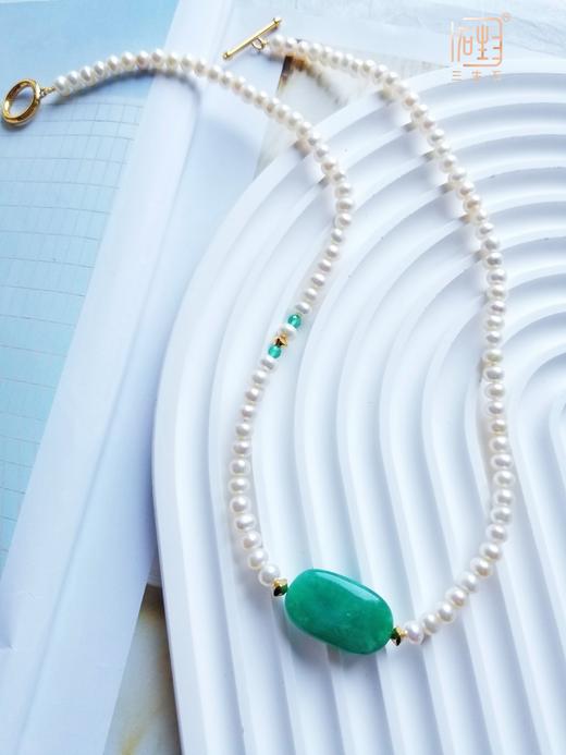 天然珍珠天河石随形项链 商品图2