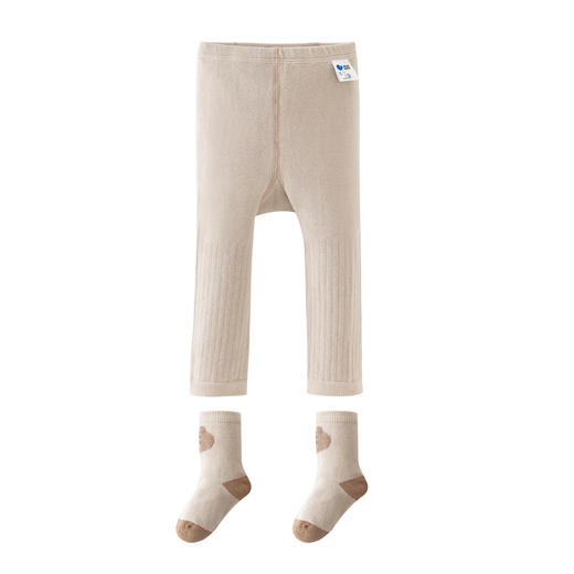 【2条装】迷你巴拉男女童棉弹打底裤宝宝亲肤袜套装不易变形 商品图4