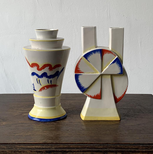 德国孟菲斯异形手绘花器一对2pcs 商品图0