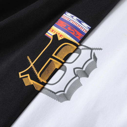 GXG男装【撞色字母】夏季时尚百搭印花男士圆领休闲纯棉短袖t恤K&C 商品图4