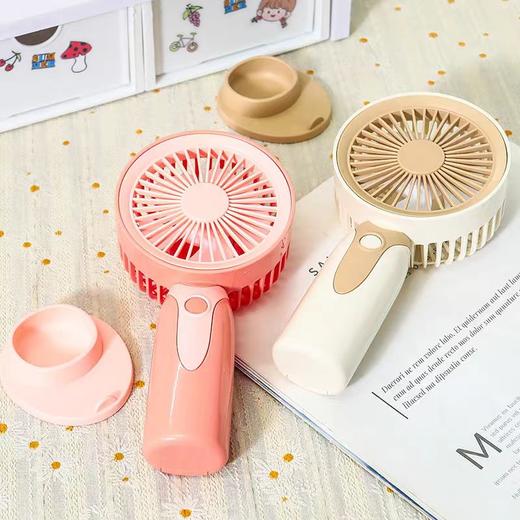 新款简约可拆卸锂电池手持小风扇三档调速 商品图1