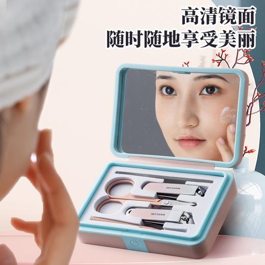 【不锈钢指甲刀套装】指甲钳全套带镜子家用便携修甲美甲工具 商品图3