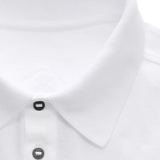 Canada Goose 加拿大鹅 2025春夏新品 男士经典徽章Beckley短袖Polo衫 白色 1600M 商品图4