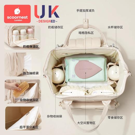 科巢妈咪包2025新款母婴背包大容量双肩手提妈妈外出行轻便多功能 商品图2