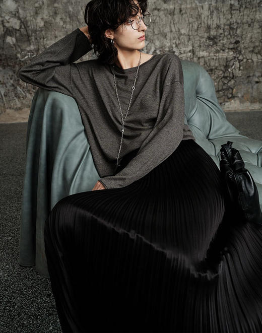 原单版本三宅A字大裙摆纯色百褶裙060404 商品图11