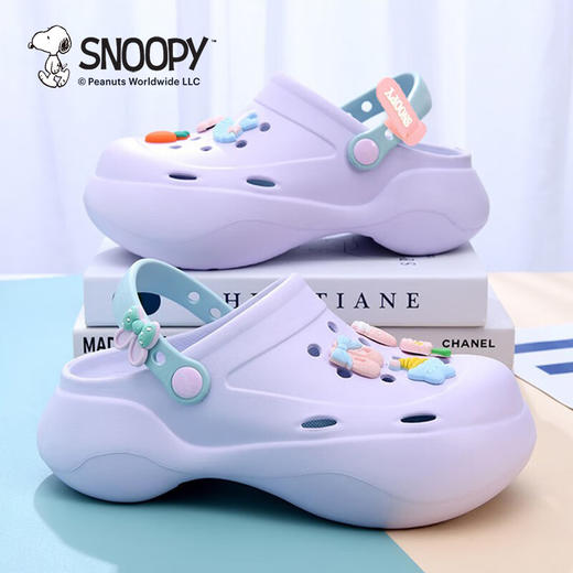 【秒杀】SNOOPY史努比童鞋儿童拖鞋洞洞鞋夏季新款女耐磨缓震家居休闲时尚凉拖鞋33-40 商品图7