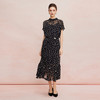 QF8A6斯尔丽25新款珍珠细腰带优雅大方显瘦中长波点连衣裙 商品缩略图4