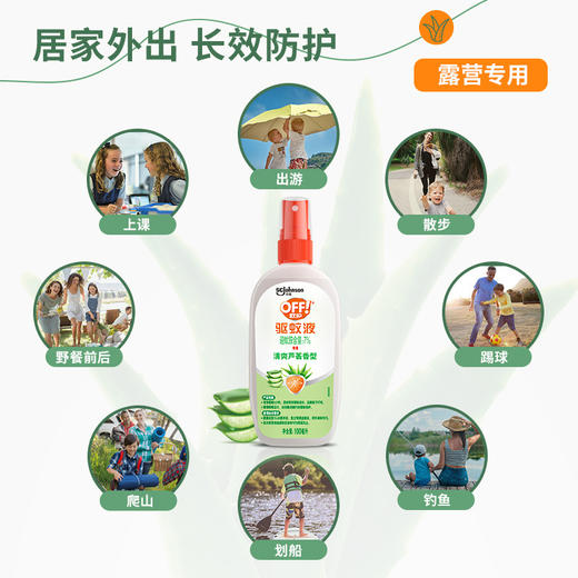 【长效驱蚊，安全可靠！】庄臣雷达欧护户外驱蚊液 防蚊水100ml芦荟花露水 随身便携清凉-QQ 商品图2