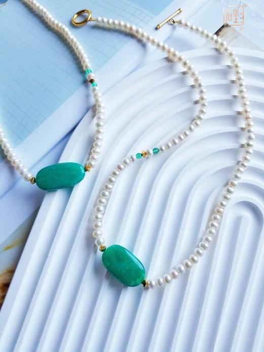 天然珍珠天河石随形项链 商品图4