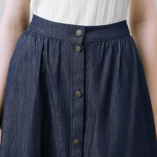 【商场同款】诗凡黎原色牛仔半身裙25夏新款A字薄款腰裙3G4240091 商品图3