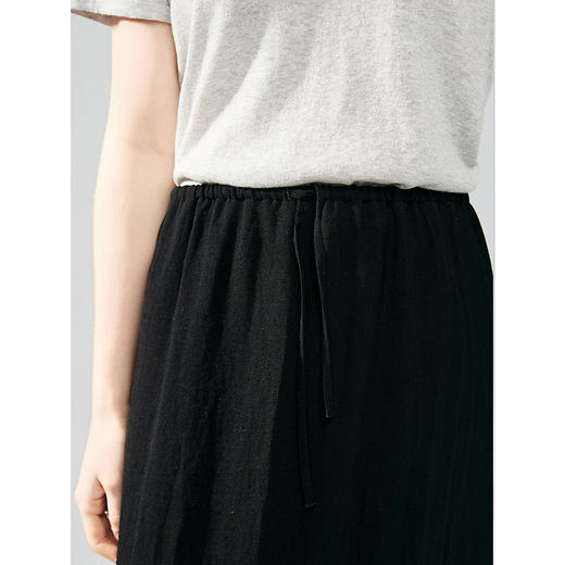 棉仓363617020-初棉三醋酸极简流浪感休闲半裙 商品图3