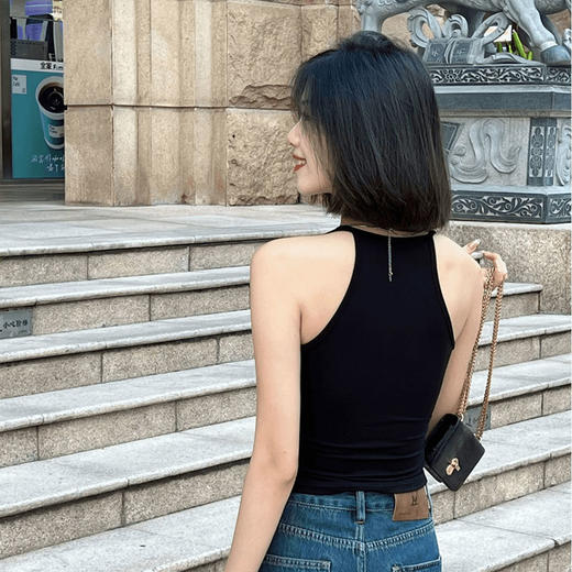 最高品质‼️【挂脖工字吊带背心】出口高品质 纯欲天花板‼️ ins博主人手一件 ​好穿疯了🔥 商品图5