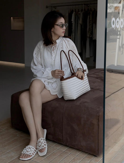 64-5 幂姐同款 25新 lew艺术感 内外底全皮 徽标镂空字母 凉拖鞋 36.5我穿37卡码选大 商品图14