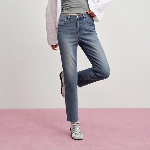 【新色冷萃铅笔裤】simplepieces夏季新款SPS牛仔裤女凉感九分裤 商品图2