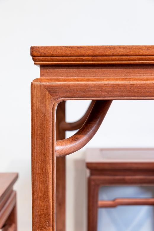 红桥红  家具严选  缅甸花梨(大果紫檀）  【60 马蹄腿霸王枨 小方桌 四件套】 商品图2