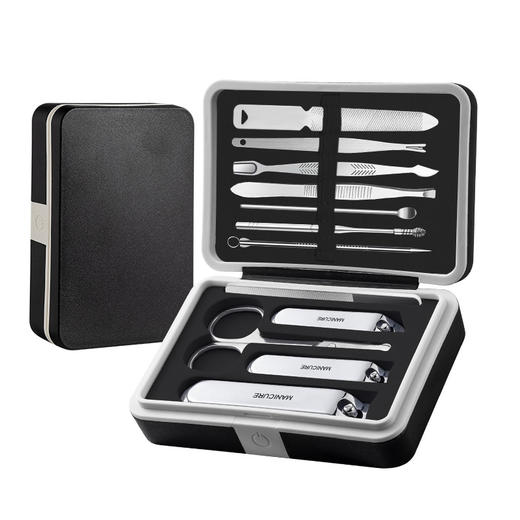 【不锈钢指甲刀套装】指甲剪全套带镜子美甲修甲指甲钳工具 商品图4