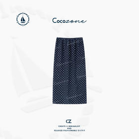 COCO ZONE 刘一一【黑标系列】桑蚕丝波点松弛老钱风半裙CD1A0361