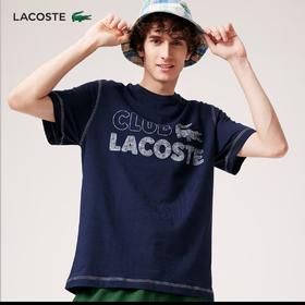 【5折】5楼法国鳄鱼LACOSTE户外夏季男士圆领短袖T恤TH5440-98-166吊牌价790折后价390