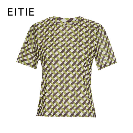 EITIE爱特爱气质通勤修身显瘦百搭短袖T恤夏季新款8213919 商品图5