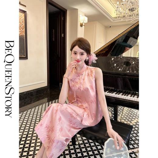 【大货，不退不换】  【青丝竹隐】新中式提花显瘦无袖马甲上衣&半裙夏季 商品图2