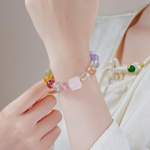 Winy新品多宝多福水晶手链配证书送女友闺蜜节日礼物 商品图5