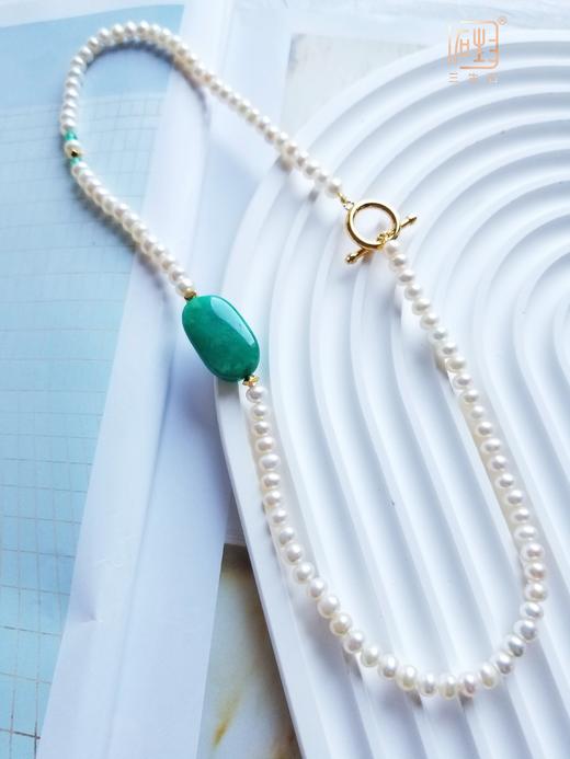 天然珍珠天河石随形项链 商品图3