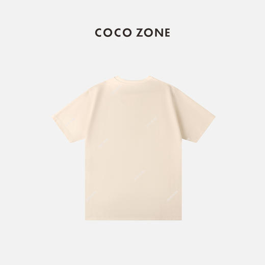 COCO ZONE 女士圆领纯色休闲印花字母时尚短袖T恤 23C18265 商品图1