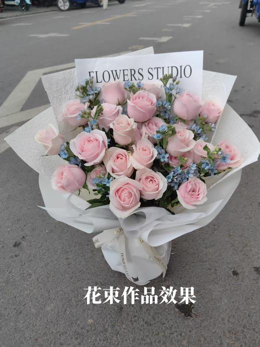 国产单头玫瑰粉红雪山玫瑰10支 商品图8