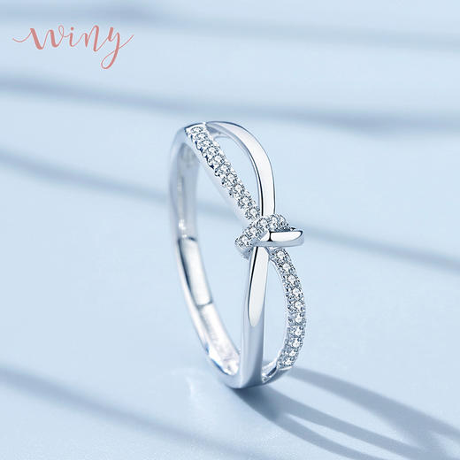 Winy925银极光戒指配证书送女友闺蜜节日礼物 商品图3
