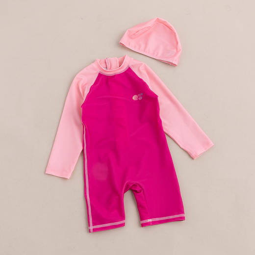 贝贝怡女童连体泳衣套装 商品图2