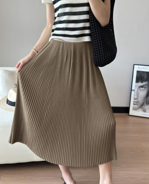 原单版本三宅A字大裙摆纯色百褶裙060404 商品图5