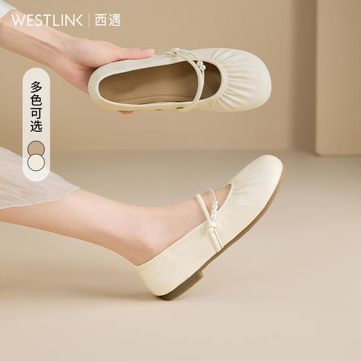 西遇法式玛丽珍鞋女新款春夏绝美舒适配裙子平底鞋软底单鞋V0656454 商品图0