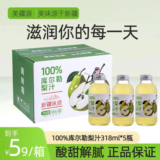 【全国包邮】新疆库尔勒梨汁（318ml*5瓶） 商品图2