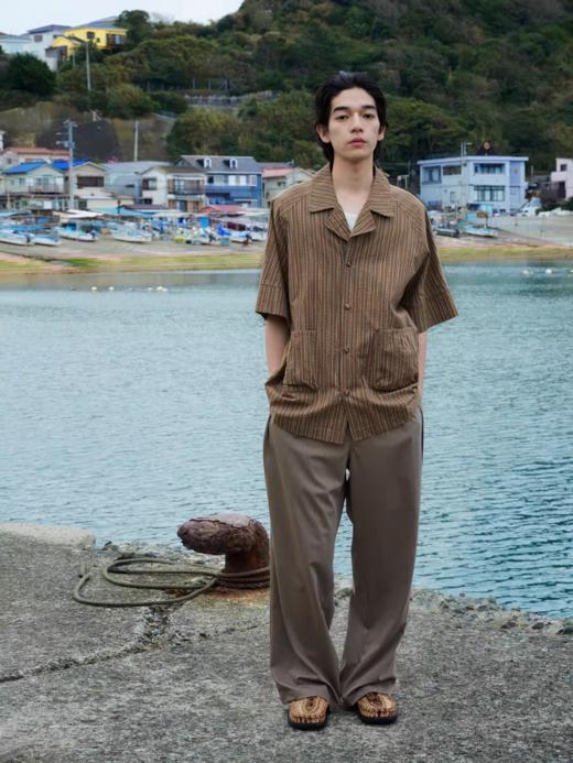 Evistub/E-5XCS652/全棉色织条纹短袖衬衫男 商品图0